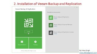 Veeam Advance Training  2  Installation of Veeam Backup and Replication [upl. by Ekeiram962]