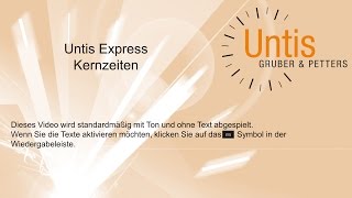 Untis Express  Kernzeiten [upl. by Erida753]