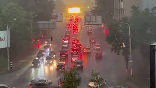 Tbilisi Heavy Rain near Vake Park  May 30 2024  ძლიერი წვიმა თბილისში [upl. by Evante]