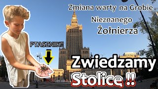 Zwiedzamy Warszawę  Trzymam Ptasznika na rękach  Zmiana warty przy Grobie Nieznanego Żołnierza [upl. by Parry]