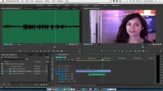 Synchronizing audio with Merge Clips feature in Adobe Premiere Pro [upl. by Ardnoyek605]