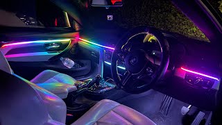 INSTALLING LED SYMPHONY AMBIENT LIGHTS TO MY BMW M4 F82 FULL DIYCUTTING WIRING INSTALL [upl. by Carr]