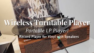 Wireless Turntable Player  Portable LP Player Record Player for Vinyl with Speakers  Udreamer [upl. by Htrow300]