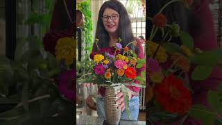 Fall Flower Arranging  Seasonal Flowers and Vase Design [upl. by Cornelle]