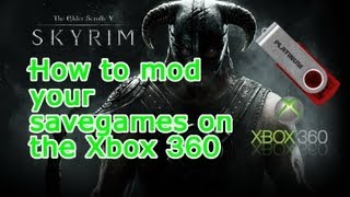 How to mod xbox 360 Savegames  Best Awesome Skyrim Save Pack All Races  Gold and skills [upl. by Anse]