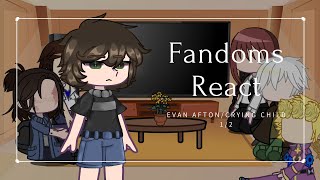 Fandoms react to Evan AftonCrying Child  12  PT amp ENG WIP [upl. by Amimej]