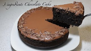 3 ingredients CHOCOLATE CAKE  Easy Bake In Toaster Oven [upl. by Gosser]