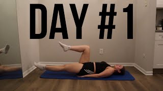 Day 1 Pilates 30 Day Workout Challenge At Home Fitness No Equipment [upl. by Akiemaj]