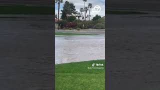 Palm Springs golf course underwater after recordbreaking rainfall [upl. by Pepper]