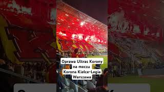 Oprawa Ultras Korony na meczu Korona KielceLegia Warszawa ultras koronakielce ekstraklasa [upl. by Cowen]