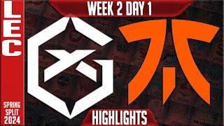 GX vs FNC Highlights  LEC Spring 2024 W2D1  GiantX vs Fnatic [upl. by Brandyn]