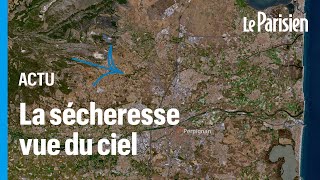 Dans les PyrénéesOrientales une sécheresse précoce « inédite » visible depuis le ciel [upl. by Magen]