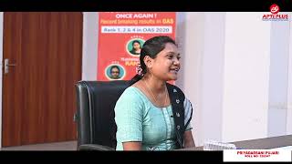 PRIYADARSANI PUJARI  RANK 623  OAS 2022  Mock Interview  APTI PLUS [upl. by Irita]