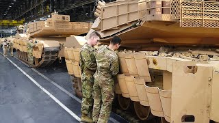 Inside US Army Base Upgrading Massive M1 Tank with New Armor Plates [upl. by Ennairac]