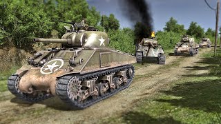 SHERMANS vs PANTHERS  Battle of Arracourt  Gates of Hell [upl. by Eibbil]