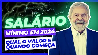 Salário mínimo 2024 cálculo mostra qual será o novo valor [upl. by Eurd]