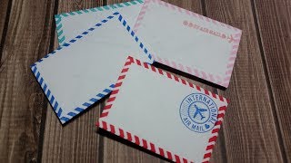 ✉️ ✉️ DIY Mini Air Mail Envelope Embellishments ✉️✉️ [upl. by Grassi]