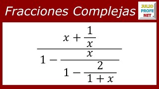 FRACCIONES COMPLEJAS  Ejercicio 5 [upl. by Llet]