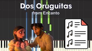 Sebastián Yatra  Dos Oruguitas from Encanto  Piano Tutorial Sheet Music [upl. by Ahrat]