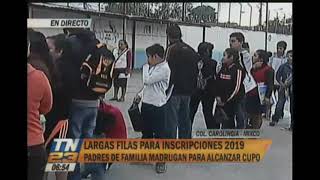 Padres de familia madrugan para tratar de alcanzar un cupo escolar [upl. by Eirolam]