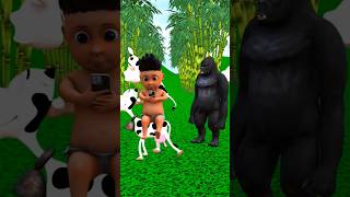 Pappu ke piche Gorilla aaya 🦍😅  Gulli Bulli  Cartoon  short  tmkoc  shortscomedy [upl. by Ralina]