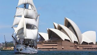 Time Lapse Sydney Harbour Tall Ship [upl. by Yduj]