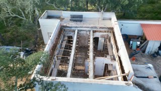 REBUILDING THE OLD HOUSE ROOF FRAMEWORK AND THE UNDERGROUND WATER HOLDING TANK TOP  E145 [upl. by Martel]