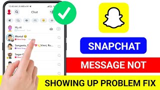 how to fix snapchat messages not showing  snapchat messages not showing up problem solve [upl. by Ettenan]