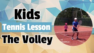 Practicing the Volley  Kids Tennis Lesson [upl. by Cordalia]