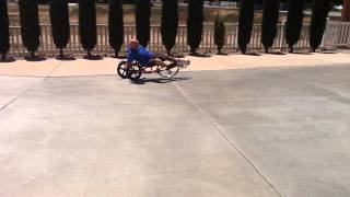 2 Vintage Recumbent Rear Lean Steer Trike Dave riding Trike By Nutzo [upl. by Graniah]