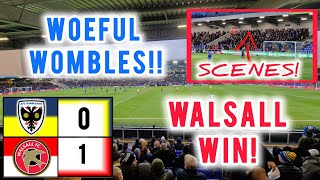 WALSALL SCENES WOEFUL WOMBLES AFC WIMBLEDON V WALSALL FC [upl. by Brendin]