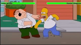 Peter VS Homer Simpson with healthbars [upl. by Hahnert]