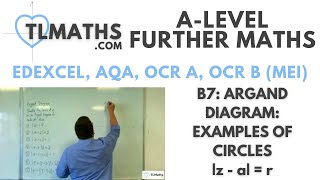 ALevel Further Maths B702 Argand Diagram Examples of Circles zar [upl. by Grady609]