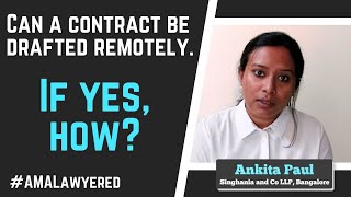 Contract Drafting by Advocate Ankita Paul in Ask Me Anything AMALawyered series by Lawyered [upl. by Aprile224]