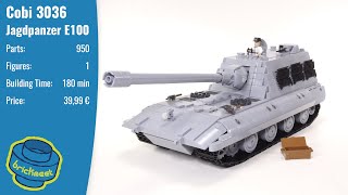 COBI 3036 Jagdpanzer E100  Speed Build Review [upl. by Harbed]