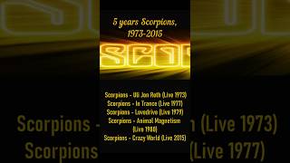 5 years Scorpions19732015 scorpions rock rockmusic music hardrock [upl. by Nonie450]