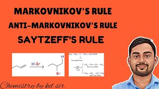 Markovnikovs rule class 12antimarkovnikovs rule class 12saytzeffs rule class 12 [upl. by Macmillan]