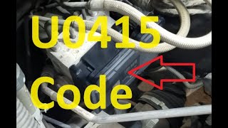 Causes and Fixes U0415 Code Invalid Data Received From AntiLock Brake System ABS Control Module [upl. by Darbie]