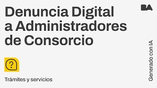 Denuncia Digital a Administradores de Consorcio  Tutoriales GCBA [upl. by Nanfa758]