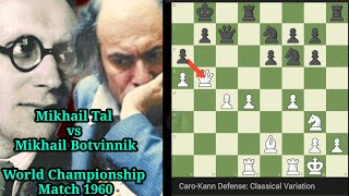 Aggressive Middle Game Attack Mikhail Tal vs Mikhail Botvinnik  1960 World Championshipquot [upl. by Auqinat]