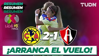 Resumen y goles  América 21 Atlas  Liga Mx Femenil  CL2024 J1  TUDN [upl. by Leonidas]