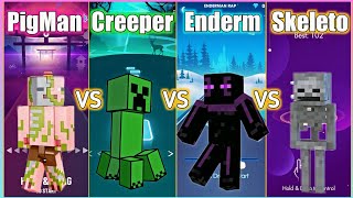 Minecraft  Zombie PigMan Rap VS Creeper Rap VS Enderman Rap VS Skeleton Rap  V Gamer [upl. by Lyman814]