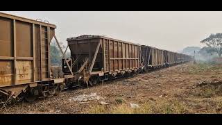 Trem C644 chegando em uberaba com dupla de gt46 e vagoes de fosfato 25082024 [upl. by Aggy994]