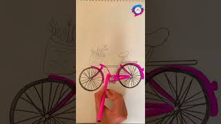 How to Draw Bicycle Step by Step Very Simple youtubeshorts pencialsketch artcrucial [upl. by Norris]