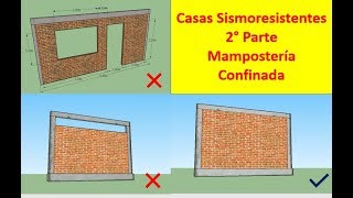 MAMPOSTERÍA CONFINADA  2° Parte Como Construir Una Casa de Uno o Dos Pisos Sismo resistente [upl. by Ylrebmit]