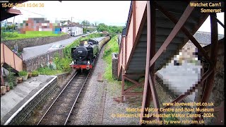 Watchet Camera 1 West Somerset Railway  In partnership with Watchet Visitor Centre  Railcam UK [upl. by Sand873]