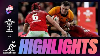 HIGHLIGHTS  WALES V AUSTRALIA  AUTUMN NATIONS SERIES [upl. by Anaiviv]