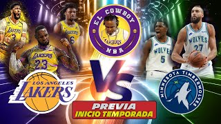 Inicio de temporada previa Lakers vs Minnessota  que esperamos [upl. by Acisey155]