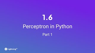 Unit 16  Perceptron in Python  Part 1 Coding Example [upl. by Anitsrhc998]