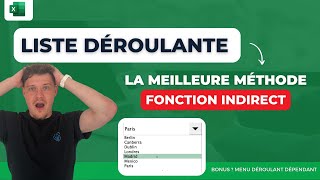 Comment créer une liste déroulante sur Excel  Découvrez la meilleure méthode avec INDIRECT [upl. by Nosnah]